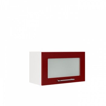Бруклин ШВГС 600 Шкаф верхний горизонтальный со стеклом (Бетон белый/корпус Белый) в Верхоянске - verhoyansk.mebel54.com | фото