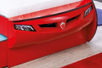 CARBED Кровать-машина Coupe с выдвижной кроватью Red 20.03.1306.00 в Верхоянске - verhoyansk.mebel54.com | фото