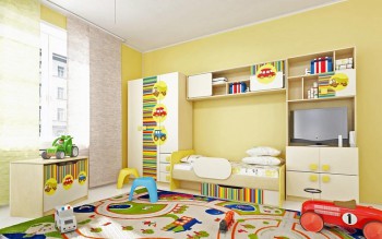 Детская комната Клаксон (Бежевый/корпус Клен) в Верхоянске - verhoyansk.mebel54.com | фото