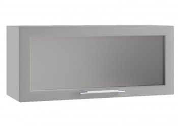Гарда ПГС 800 шкаф верхний горизонтальный со стеклом (Серый Эмалит/корпус Серый) в Верхоянске - verhoyansk.mebel54.com | фото