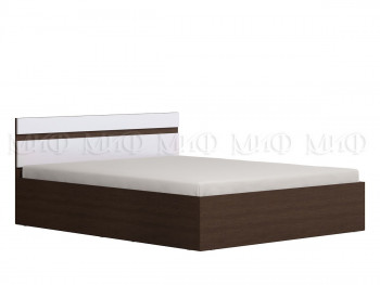 Ким кровать с подъемным механизмом 1,6 (Венге/белый глянец) в Верхоянске - verhoyansk.mebel54.com | фото