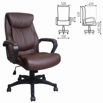 Кресло офисное BRABIX Enter EX-511 (коричневый) в Верхоянске - verhoyansk.mebel54.com | фото