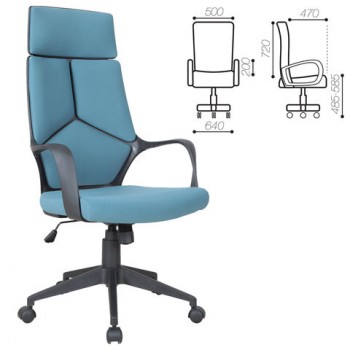 Кресло офисное BRABIX Prime EX-515 (голубая ткань) в Верхоянске - verhoyansk.mebel54.com | фото