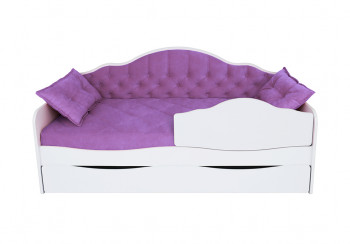 Кровать 170 серии Иллюзия Лайт 1 ящик 32 Фиолетовый (подушки) в Верхоянске - verhoyansk.mebel54.com | фото