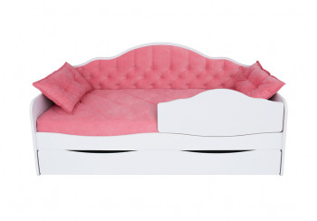 Кровать 170 серии Иллюзия Лайт 1 ящик 89 Розовый (подушки) в Верхоянске - verhoyansk.mebel54.com | фото