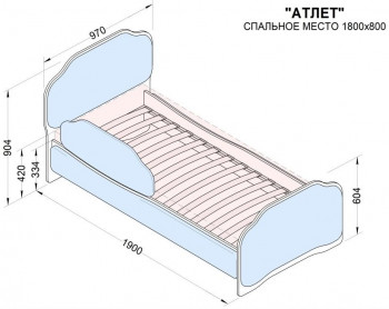 Кровать 180 Атлет 74 жёлтый (мягкий бортик) в Верхоянске - verhoyansk.mebel54.com | фото