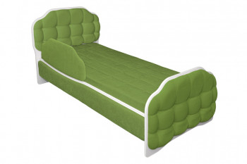 Кровать 190 Атлет Lux 76 Зелёный (мягкий бортик) в Верхоянске - verhoyansk.mebel54.com | фото