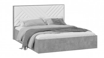 Кровать без ПМ «Хилтон» Тип 1 Ателье светлый/Белый в Верхоянске - verhoyansk.mebel54.com | фото