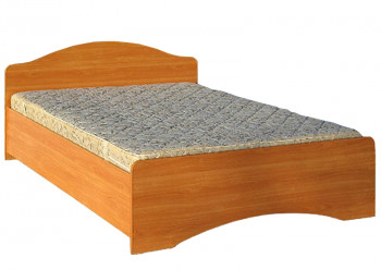 Кровать двойная 1600-1 без матраса (круглые спинки) Вишня Оксфорд в Верхоянске - verhoyansk.mebel54.com | фото