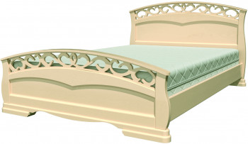 Кровать Грация-1 из массива сосны 1600*2000 Белый античный в Верхоянске - verhoyansk.mebel54.com | фото
