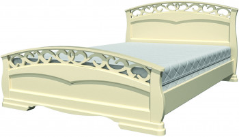 Кровать Грация-1 из массива сосны 1600*2000 Орех в Верхоянске - verhoyansk.mebel54.com | фото