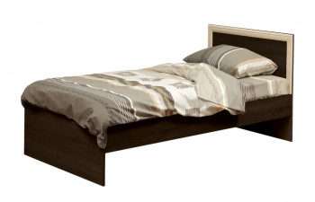 Кровать одинарная 21.55 (шир. 900) с настилом (венге/профиль дуб линдберг)/осн. в Верхоянске - verhoyansk.mebel54.com | фото
