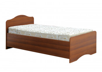 Кровать одинарная 900-1 без матраса (круглые спинки) Орех Таволато в Верхоянске - verhoyansk.mebel54.com | фото