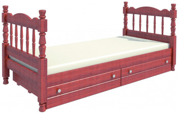 Кровать одинарная Аленка из массива сосны 800*1890 Орех в Верхоянске - verhoyansk.mebel54.com | фото