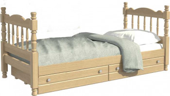 Кровать одинарная Аленка из массива сосны 800*1890 Сосна в Верхоянске - verhoyansk.mebel54.com | фото