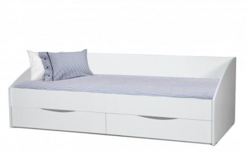 Кровать одинарная "Фея - 3" (симметричная) New/(белый / белый / ДВПО: белый) в Верхоянске - verhoyansk.mebel54.com | фото