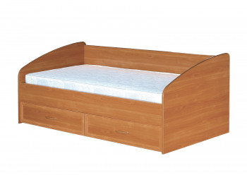 Кровать с ящиками с задней спинкой 900-1 без матраса Вишня Оксфорд в Верхоянске - verhoyansk.mebel54.com | фото