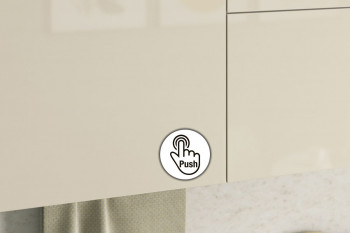 Кухонный гарнитур "Бостон 1.6" белый/крем глянец/дуб скальный глянец в Верхоянске - verhoyansk.mebel54.com | фото