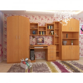 Детская Мишутка Комплект мебели (Вишня оксфорд) в Верхоянске - verhoyansk.mebel54.com | фото