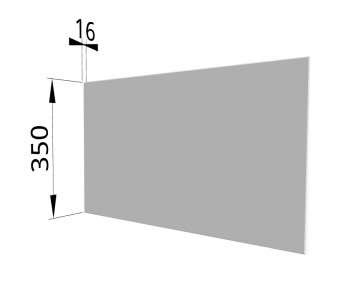 Панель торцевая (для шкафа горизонтального глубокого) ГПГ Ройс (Белый софт) в Верхоянске - verhoyansk.mebel54.com | фото