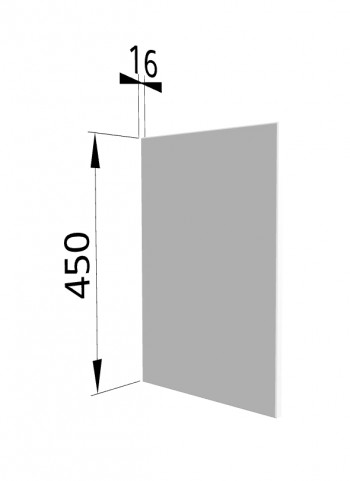 Панель торцевая (для шкафа горизонтального высокого) ВПГ Ройс (Белый софт) в Верхоянске - verhoyansk.mebel54.com | фото