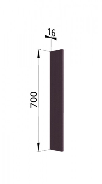 Панель торцевая (для шкафа торцевого верхнего) ПТ 400 Тито, Гарда (Пурпур) в Верхоянске - verhoyansk.mebel54.com | фото