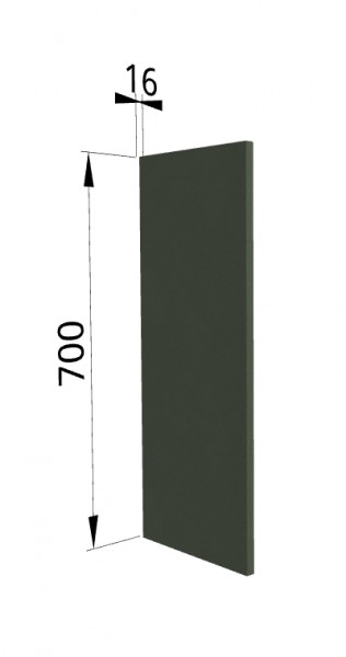 Панель торцевая П Квадро (для шкафа верхнего) Оливково-зеленый в Верхоянске - verhoyansk.mebel54.com | фото