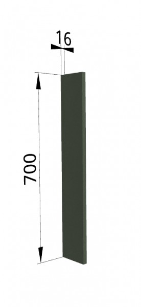 Панель торцевая ПТ 400 Квадро (для шкафа торцевого верхнего) Оливково-зеленый в Верхоянске - verhoyansk.mebel54.com | фото