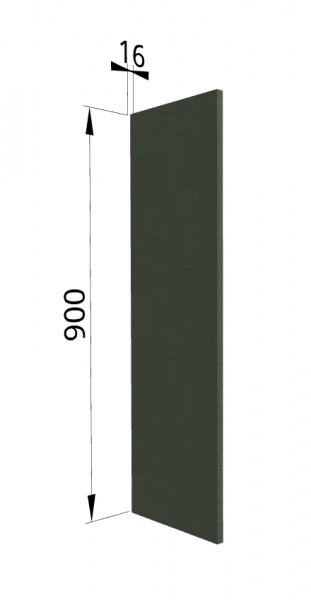 Панель торцевая ВП Квадро (для шкафа верхнего высокого) Оливково-зеленый в Верхоянске - verhoyansk.mebel54.com | фото