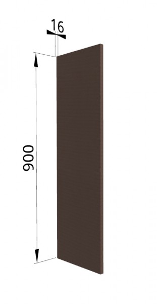 Панель торцевая ВП Квадро (для шкафа верхнего высокого) Шоколад кожа в Верхоянске - verhoyansk.mebel54.com | фото