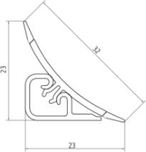 Плинтус LB-23, L=3000мм, черная бронза в Верхоянске - verhoyansk.mebel54.com | фото