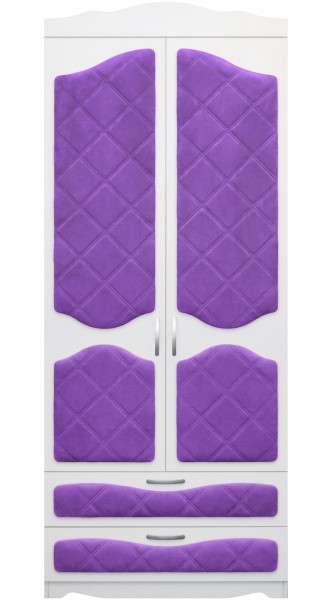 Шкаф 2-х створчатый с ящиками серии Иллюзия 32 Фиолетовый в Верхоянске - verhoyansk.mebel54.com | фото