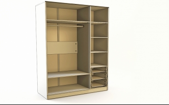 Шкаф 3-х створчатый с ящиками Санни (Белый/корпус Клен) в Верхоянске - verhoyansk.mebel54.com | фото