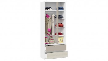 Шкаф для одежды комбинированный «Сканди» Дуб Гарден/Белый/Глиняный серый в Верхоянске - verhoyansk.mebel54.com | фото