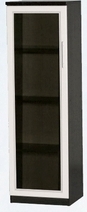 Шкаф нижний со стеклодверью ДЛЯ ГОСТИНОЙ ШНС-450 Венге/Дуб выбеленный в Верхоянске - verhoyansk.mebel54.com | фото