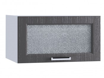 Шкаф верхний горизонтальный со стеклом 610, ШВГС 610 (Клен серый/корпус белый) в Верхоянске - verhoyansk.mebel54.com | фото