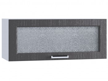 Шкаф верхний горизонтальный со стеклом 800, ШВГС 800 (Клен серый/корпус белый) в Верхоянске - verhoyansk.mebel54.com | фото