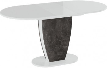Стол обеденный «Монреаль» Тип 1 (Белый глянец/Моод темный) в Верхоянске - verhoyansk.mebel54.com | фото